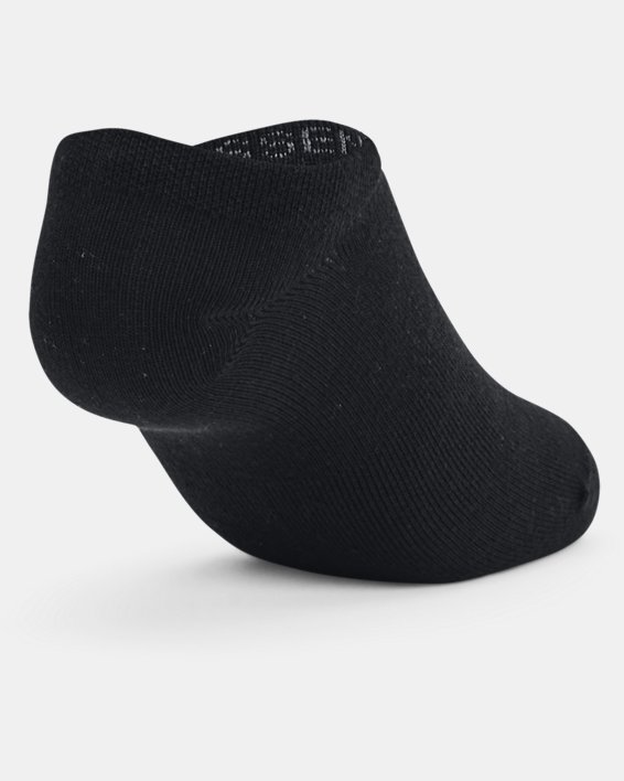 Boys' UA Essentials No Show Socks in Black image number 2